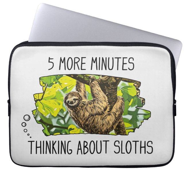 Funny Sloth Laptop Sleeve (Front)