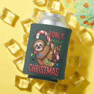 Funny Sloth Lover Christmas Cute Animal Xmas Can Cooler