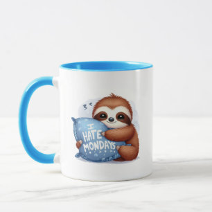 Funny sloth lovers word art  mug