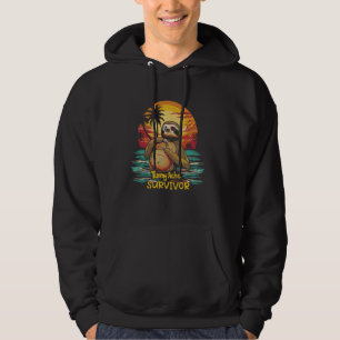 Funny Sloth meme Stomach Tummy Ache Survivor Hoodie