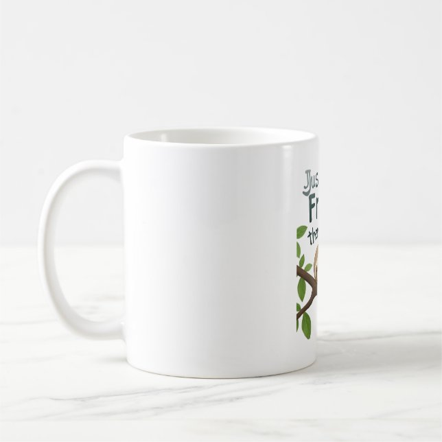 Funny Sloth on a Tree � Just Make It to Friday Cla Coffee Mug (Left)