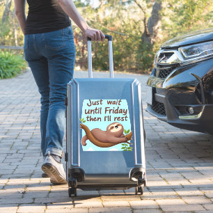 Funny Sloth on a Tree � Just Make It to Friday Ove