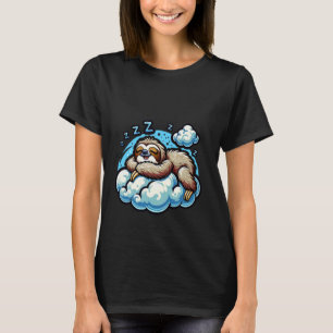 Funny Sloth On Cloud Zzz Cloud T-Shirt