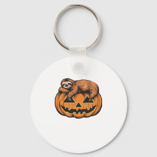 Funny Sloth on Halloween Pumpkin Essential T-Shirt Keychain