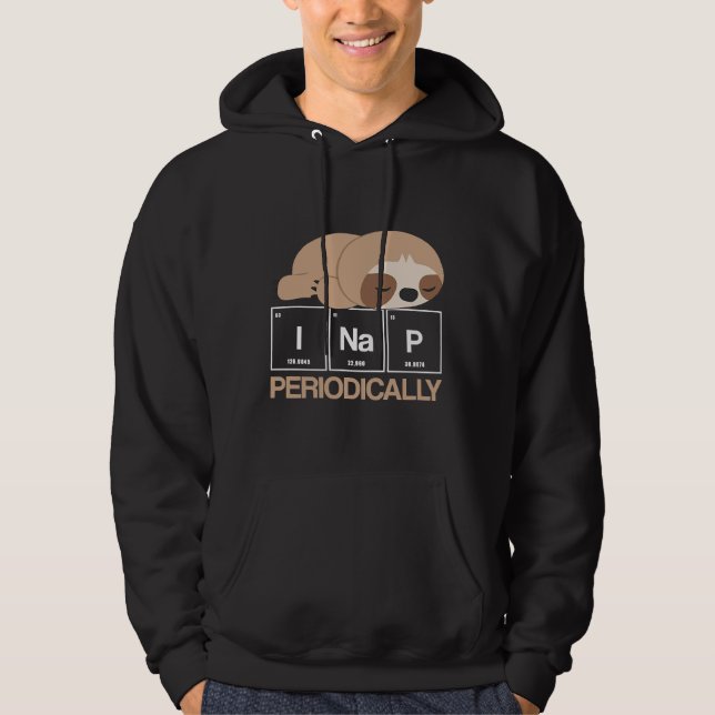 Funny Sloth Periodic Table Science Hoodie (Front)
