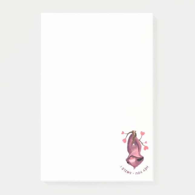 Funny Sloth Post-it® Notes Smile - Custom Text (Front)