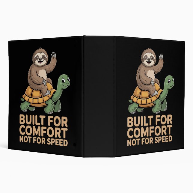 Funny Sloth Riding Turtle Binder (Background)