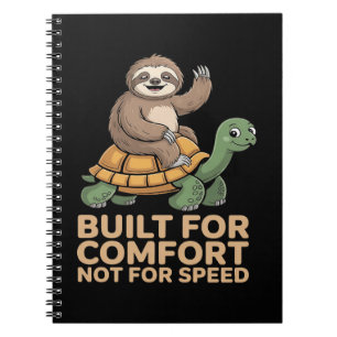 Funny Sloth Riding Turtle Notebook