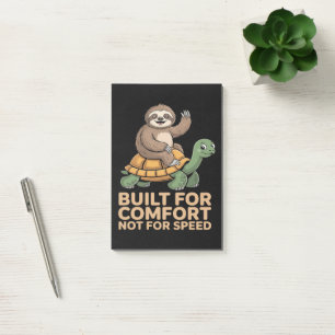 Funny Sloth Riding Turtle Post-it Notes