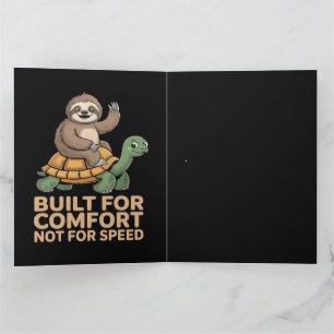 Funny Sloth Riding Turtle Thank You Card