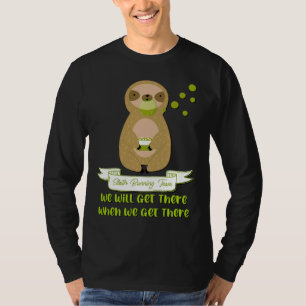 Funny Sloth Running Team Design T-Shirt
