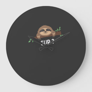 Funny Sloth Saying _ Sloth Costume _ Pet Animal Sl Large Clock