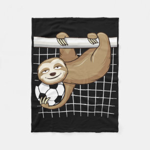 Funny Sloth Soccer Lover - Cute Goal Keeper Kids Fleece Blanket
