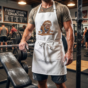 Funny Sloth Weightlifter Gym Sports Standard Apron