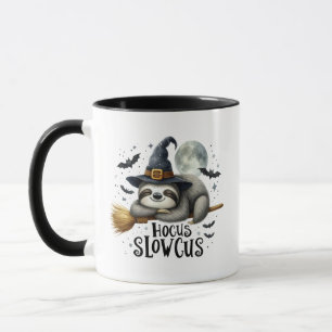 Funny sloth word art mug