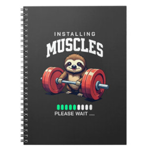 Funny Sloth Workout Gym Fitness Weightlifting T-Sh Notebook
