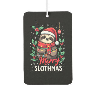 Funny Sloth Xmas Lights Merry Slothmas Sloth Chris Air Freshener