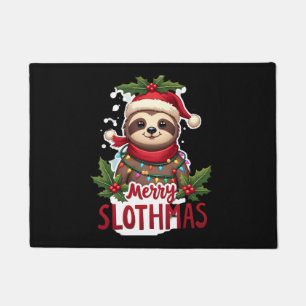 Funny Sloth Xmas Lights Merry Slothmas Sloth Chris Doormat