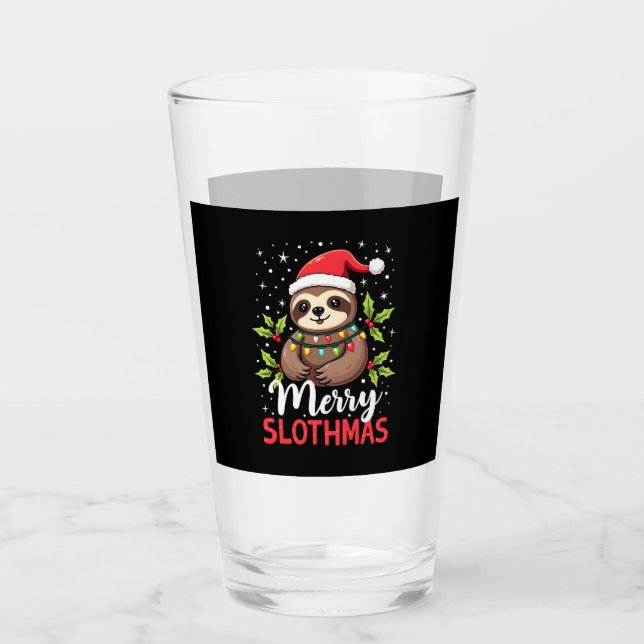 Funny Sloth Xmas Lights Merry Slothmas Sloth Chris Glass (Front)