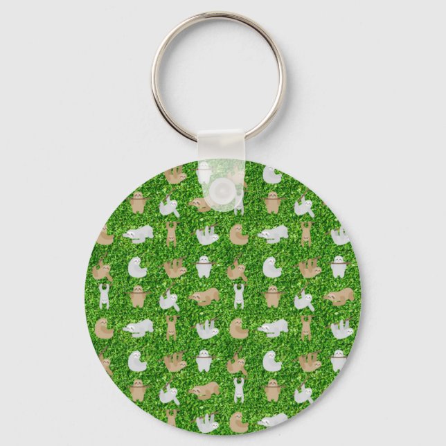 funny sloths keychain (Front)