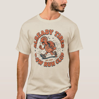 Funny Slow Run Club Vintage Turtle T-Shirt