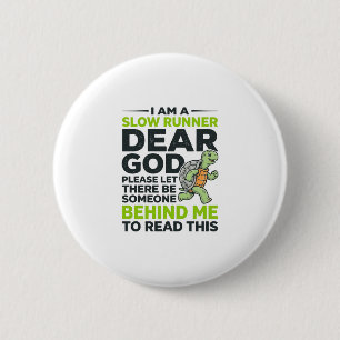 Funny Slow Runner Turtle Quote Vintage Engraving D 2 Inch Round Button
