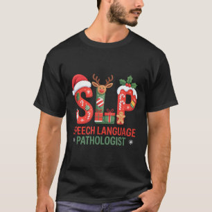 Funny Slp Christmas Speech Language Pathologist Ho T-Shirt