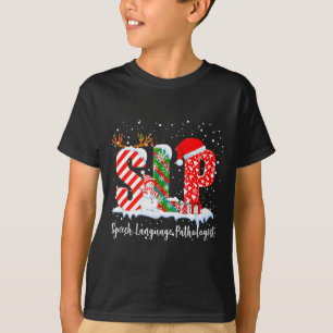Funny Slp Speech Language Pathologist Santa Christ T-Shirt