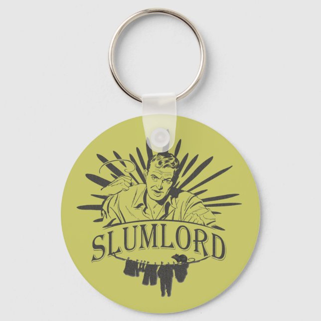 Funny Slumlord Keychain (Front)