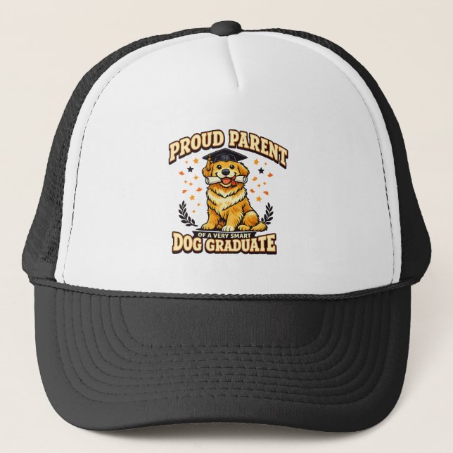 Funny Smart Dog Graduate Dog Lover Cap (Front)
