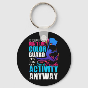 Funny Smart People Colour Guard Quote Gift Keychain