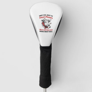 Funny Smart People Cow Vintage Engraving T-Shirt D Golf Head Cover