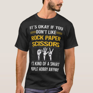 Funny Smart People Rock Paper Scissors T-Shirt 