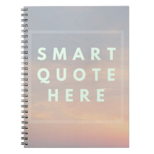 Funny Smart Quote Here Mockup Notebook