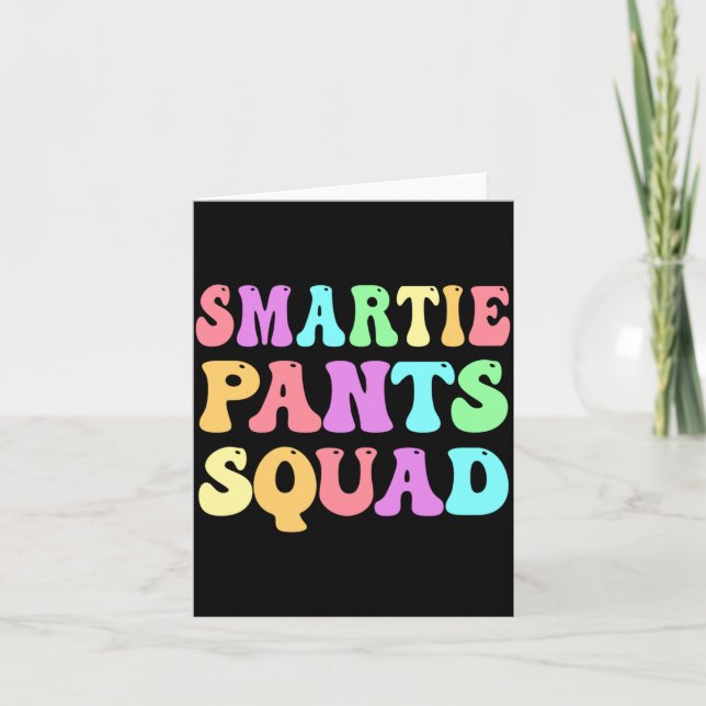 Funny Smartie Pants Squad S Technology Graduation Card (Front)