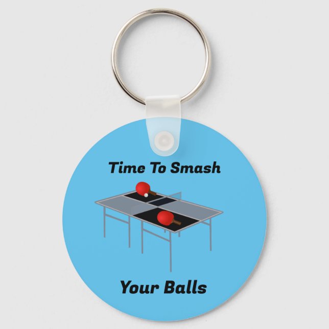 Funny Smashing Balls, Ping Pong Keyring (Front)
