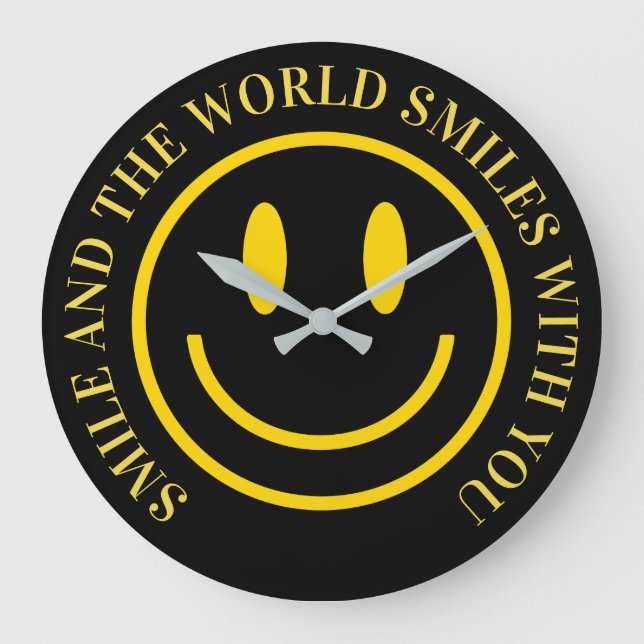 Funny Smile Face Wall Clocks (Front)
