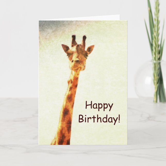 Funny smiling giraffe card (Front)