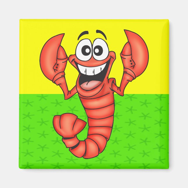 Funny Smiling Lobster Magnet (Front)