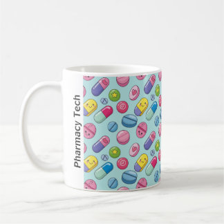 Funny Smiling Pills Pharmacy CPhT Coffee Mug