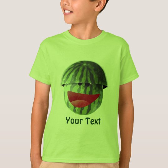 Funny Smiling Watermelon Kids Picnic T-shirt