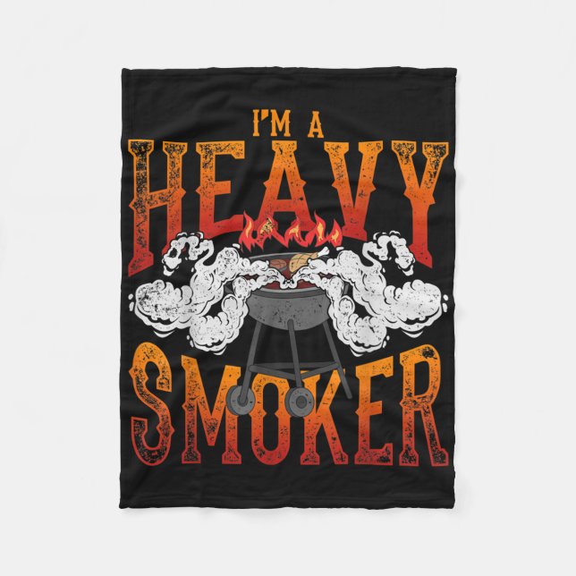 Funny Smoked Meat Lover Bbq Chef Grillmaster Gift  Fleece Blanket (Front)