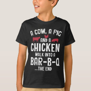 Funny Smoked Meat Steak Grilling Bar Barbecue  T-Shirt