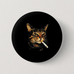 Funny Smoking Cat Cigarette Kitten Meme Stupid Bra 2 Inch Round Button