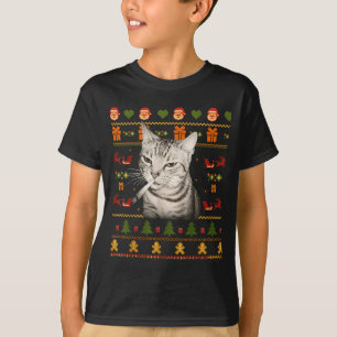 Funny Smoking Cat Meme Christmas Ugly Sweaters For
