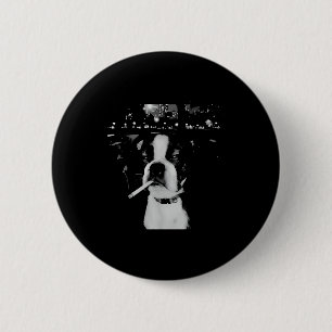 Funny Smoking Dog Meme 2 Inch Round Button
