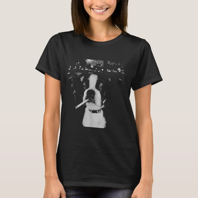 Funny Smoking Dog Meme  T-Shirt (Front)