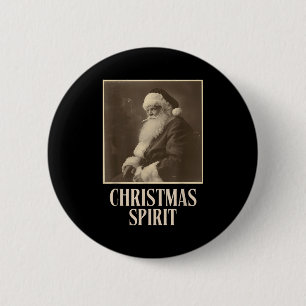 Funny Smoking Santa Claus Christmas Srit Vintage 2 Inch Round Button