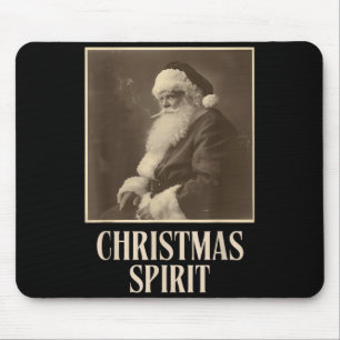 Funny Smoking Santa Claus Christmas Srit Vintage Mouse Pad