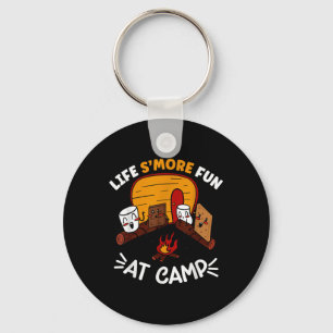 Funny Smores Camping Campfire Marshmallow Life Smo Keychain